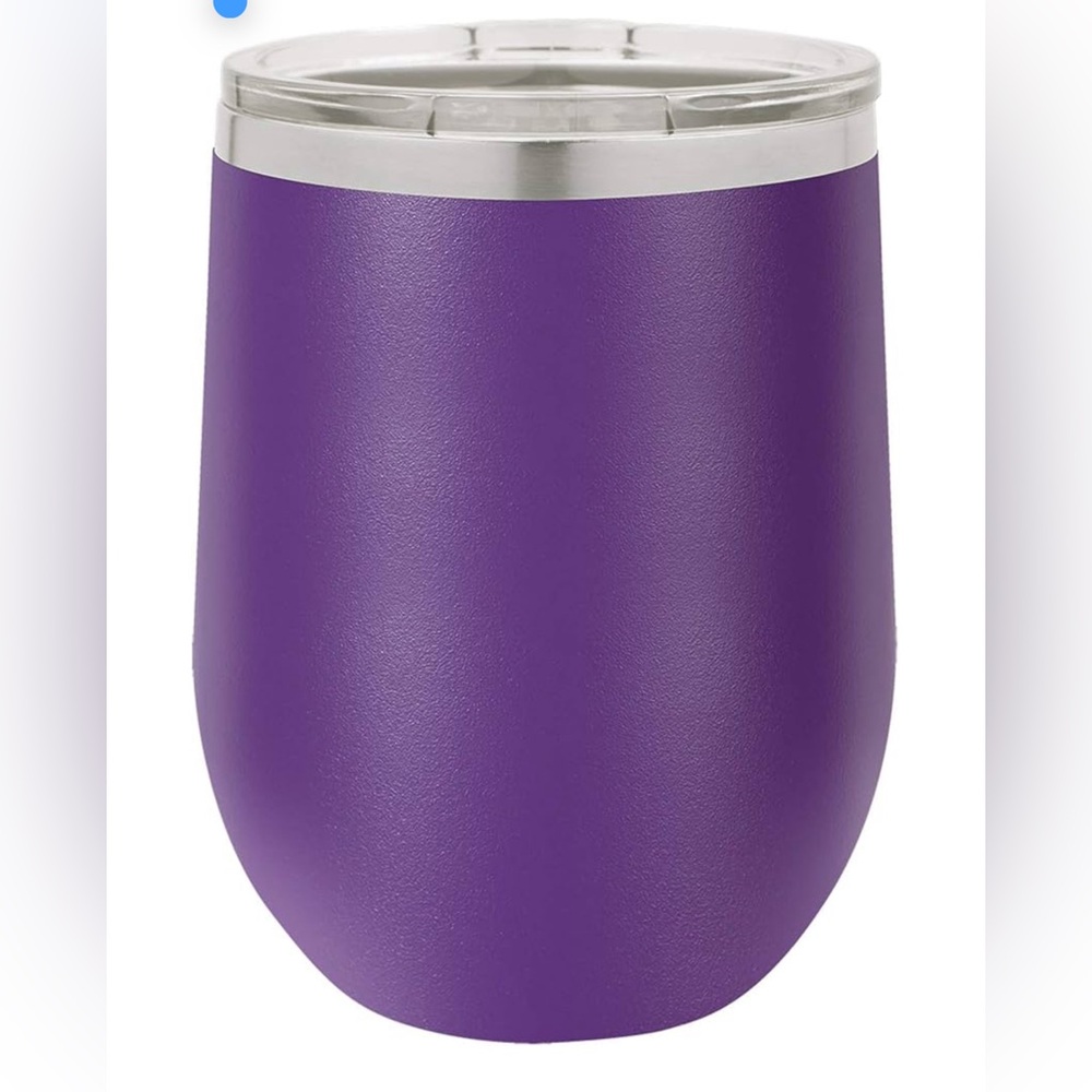 Polar Camel Vacuum Insulated Stemless Wine Glass with Lid 12 oz stainless steel